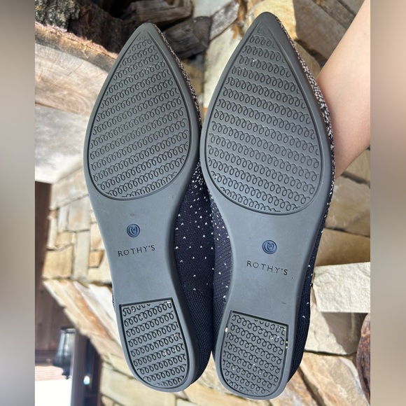 Rothy's The Point Slate Metallic flats Sz-11. C - Picture 11 of 11